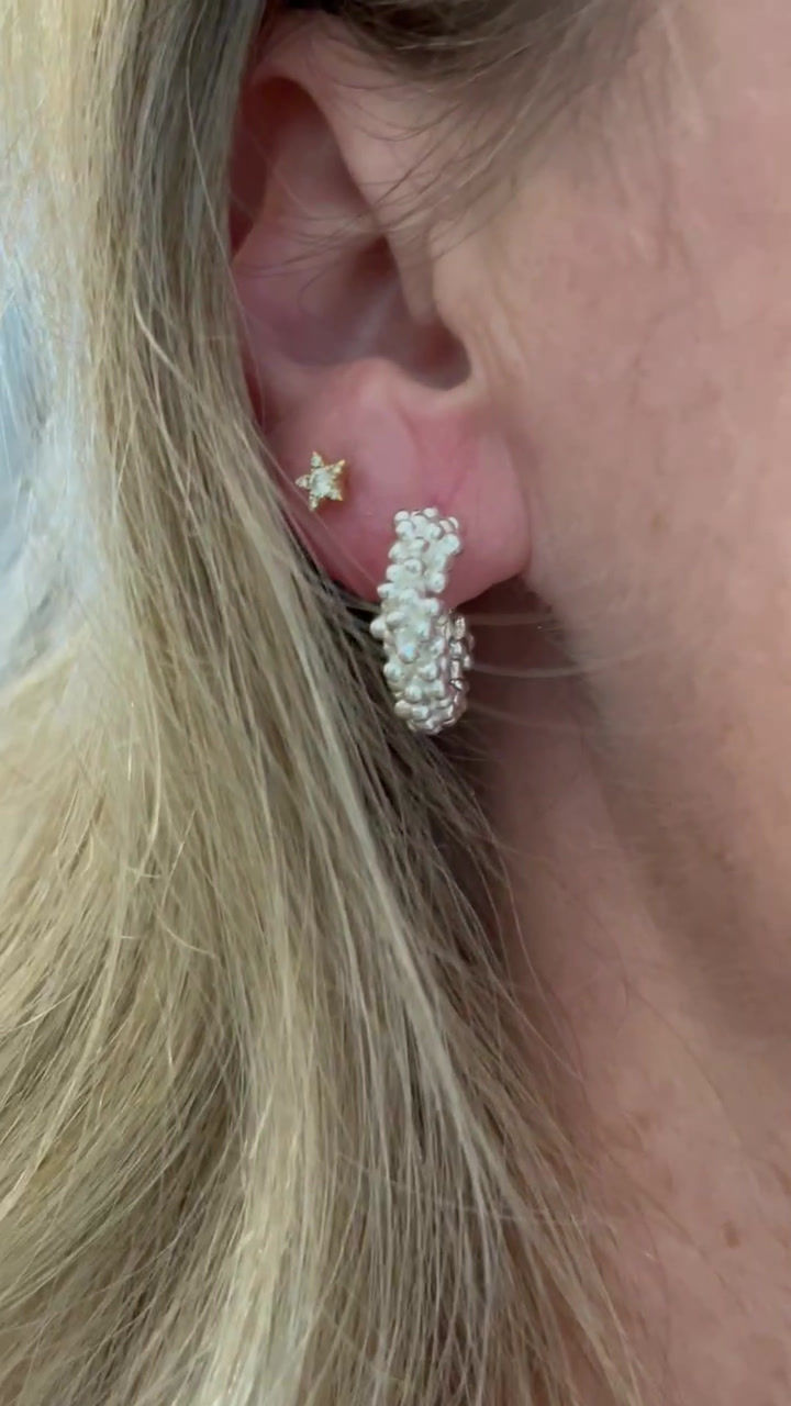 Thumbnail: Chunky Bubble Hoop Earrings
