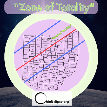 2024 Ohio Eclipse Path Map