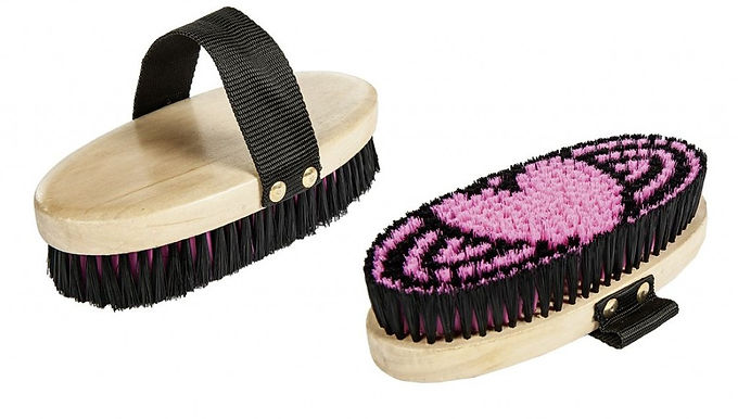 Body brush with sythetic bristles *Heart* 19 x 9cm