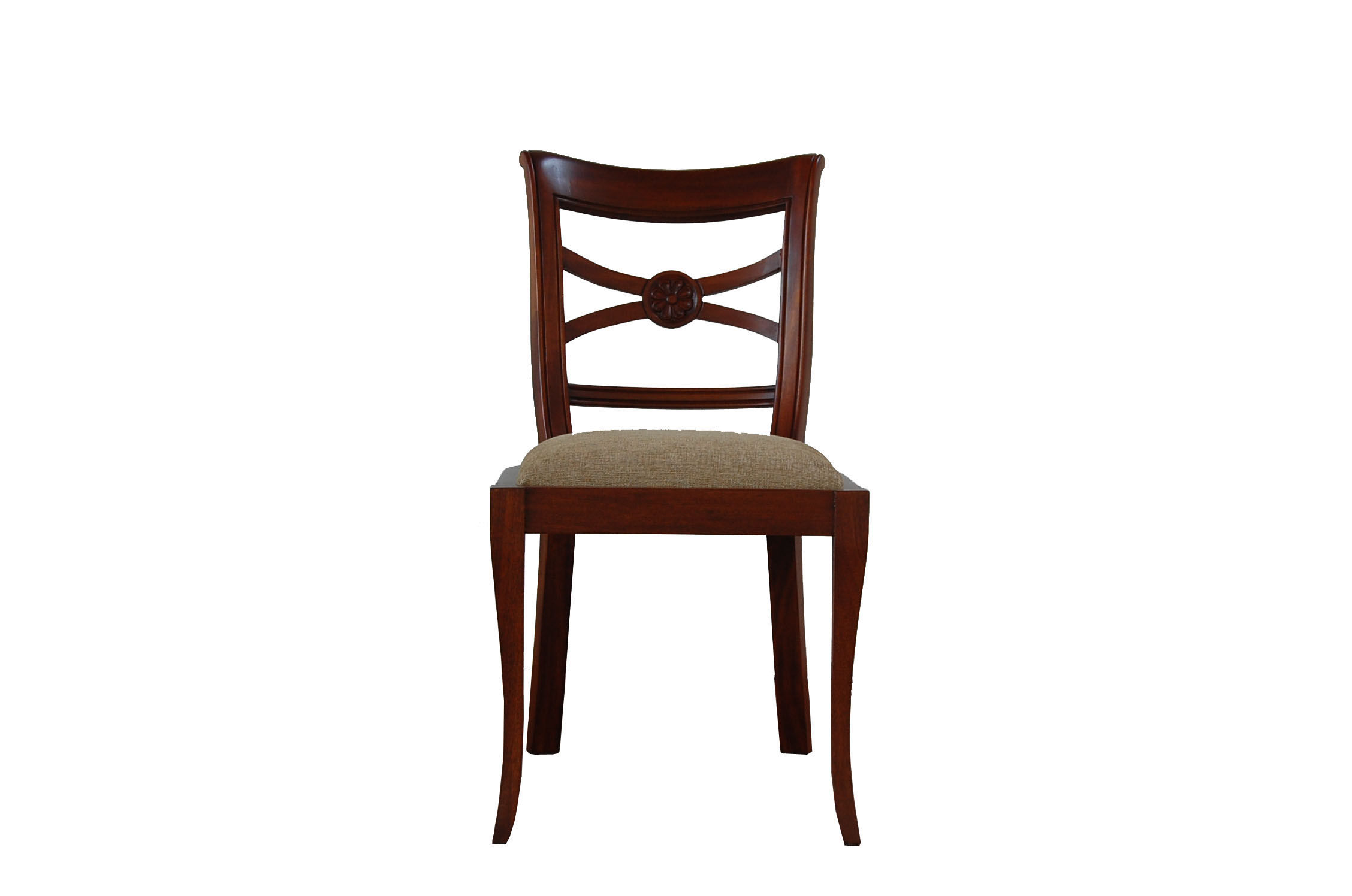 Cross banded dining chair