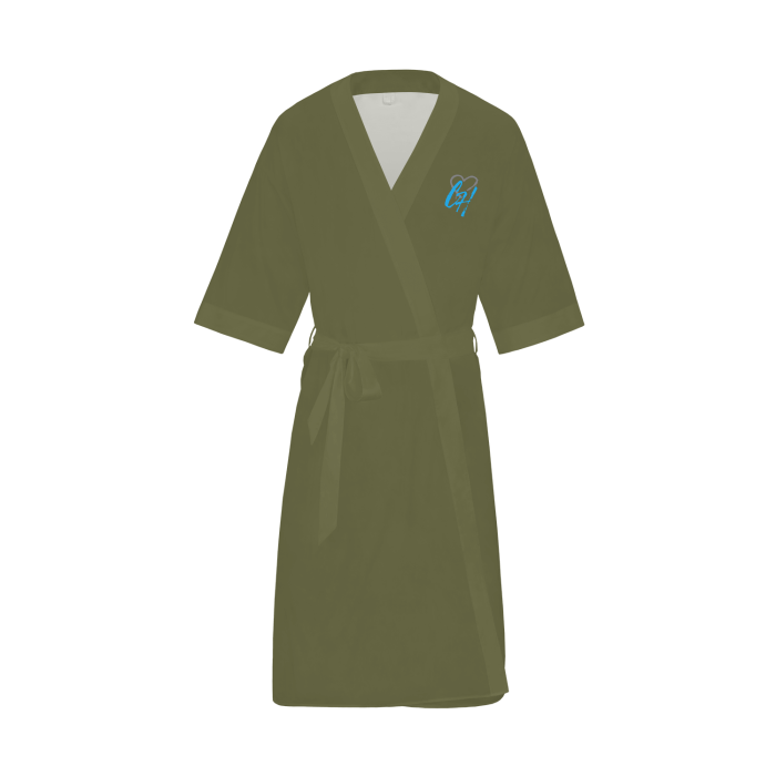 Thumbnail: Unisex Acetate V-Neck Drop Shoulder Robe