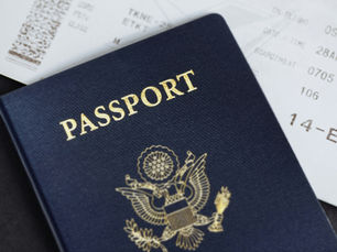 Close-up of us passport