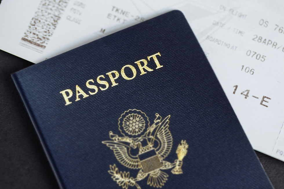 Close-up of us passport