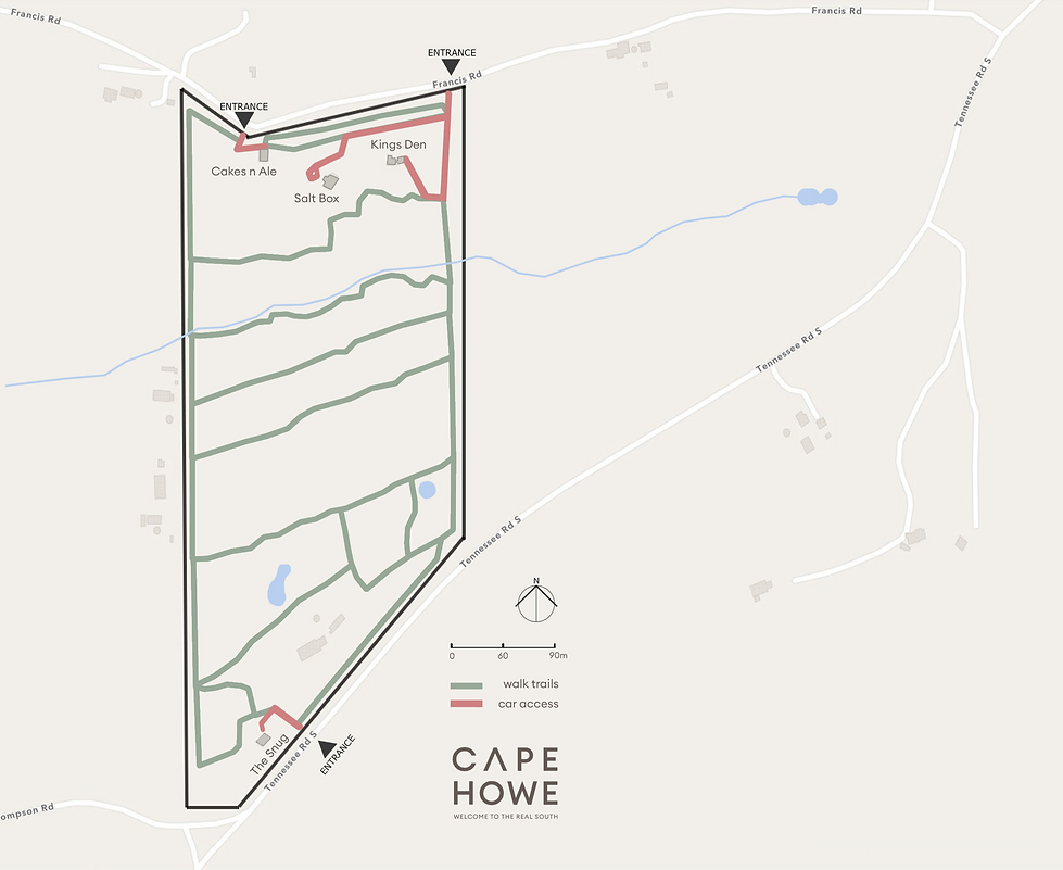 walking trails on the property