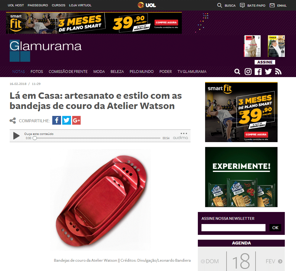 Bandejas da nova coleção AW XXI são comentadas na Glamurama