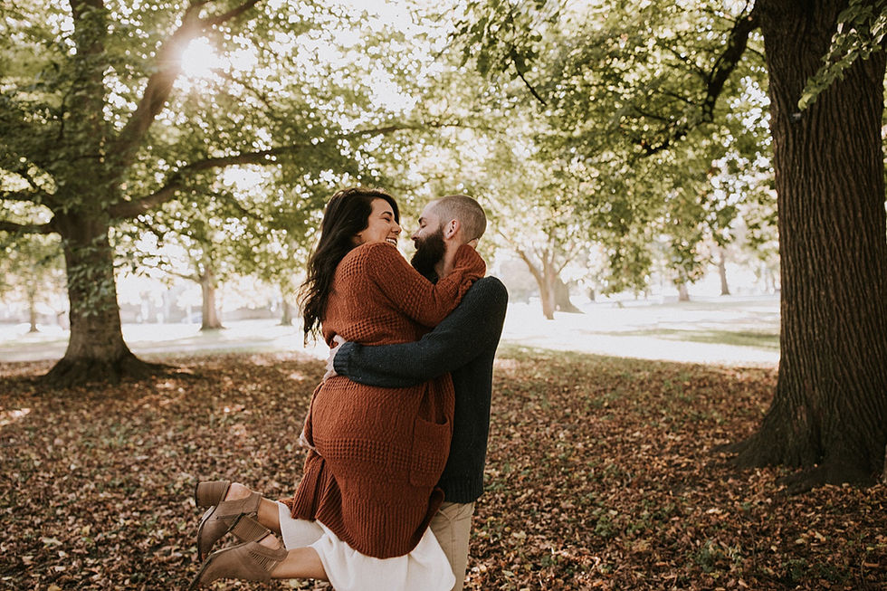 Couple in park in Pittsburgh