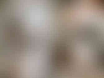 Baby in high chair feeding dogs