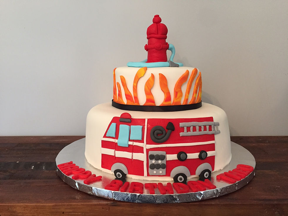 Fire Truck Cake