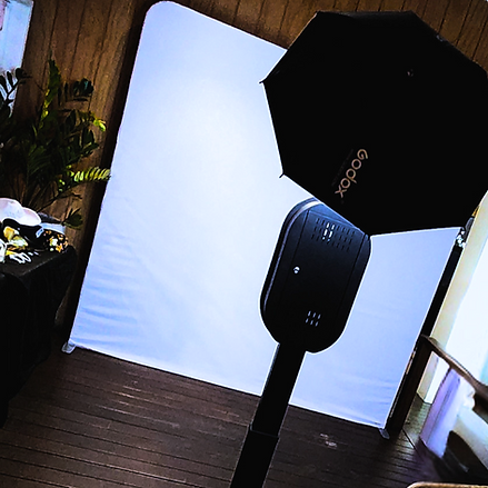 Glam black and white photo booth North Fremantle wedding