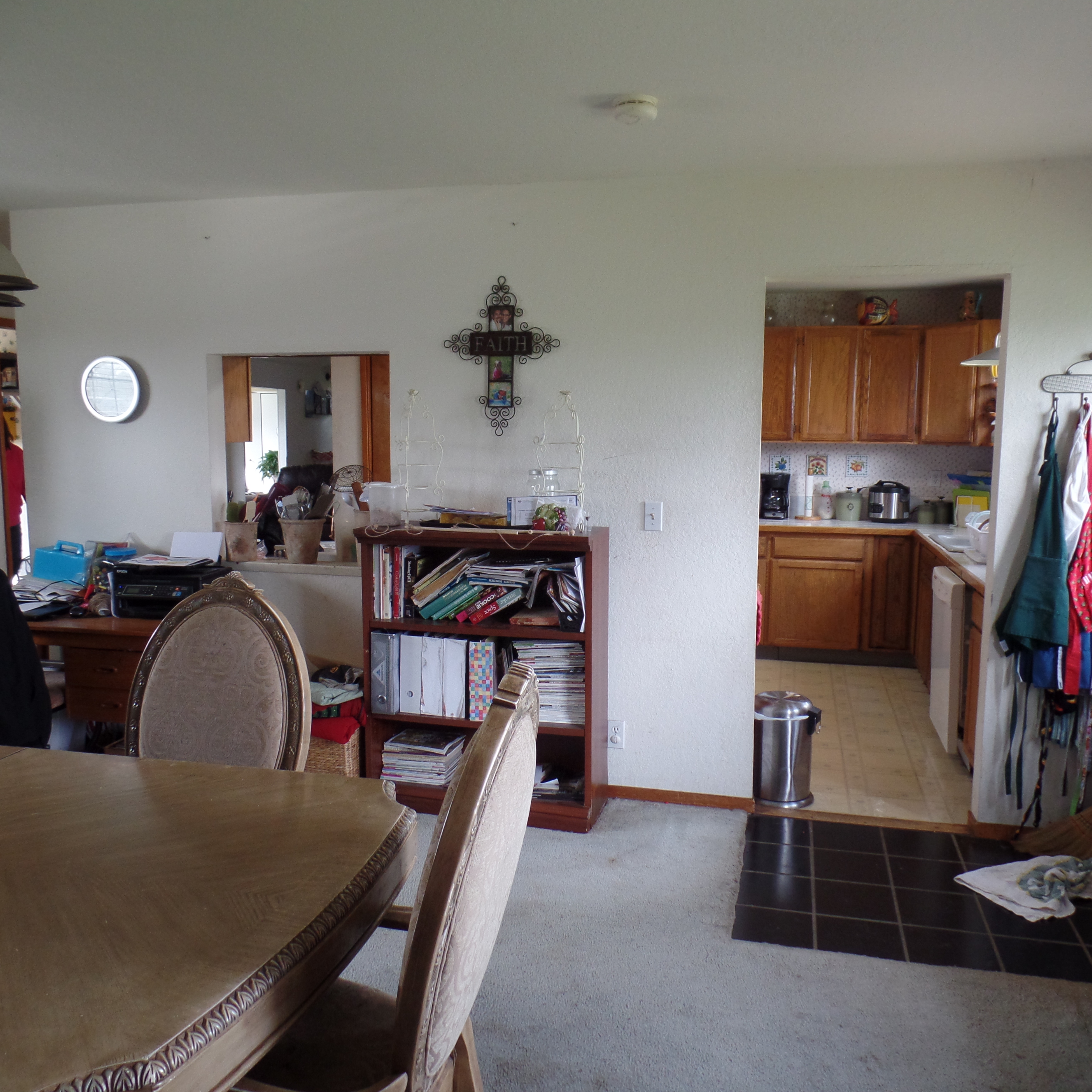 Before of dining and kitchen.