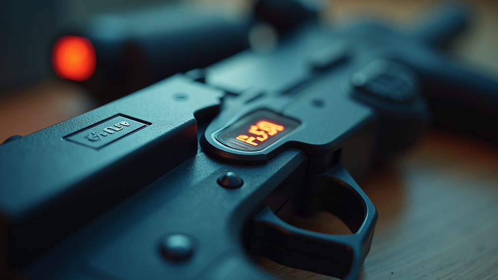 Close-up view of a zynglo resistance tool with digital display