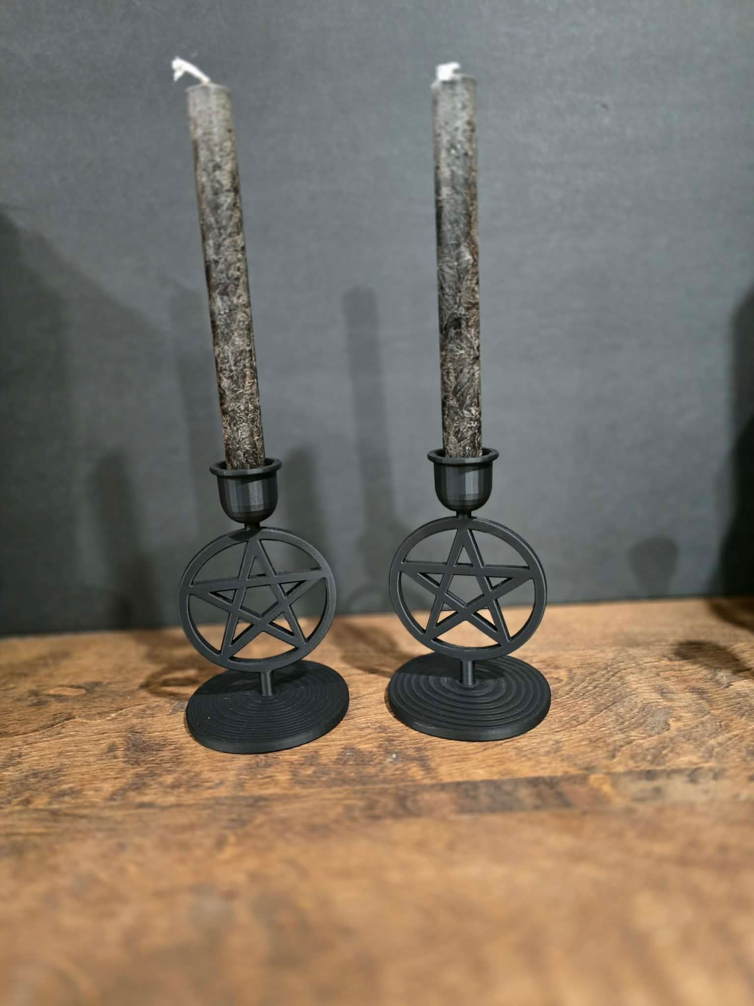 🖤Bougeoir pentagramme gothique
