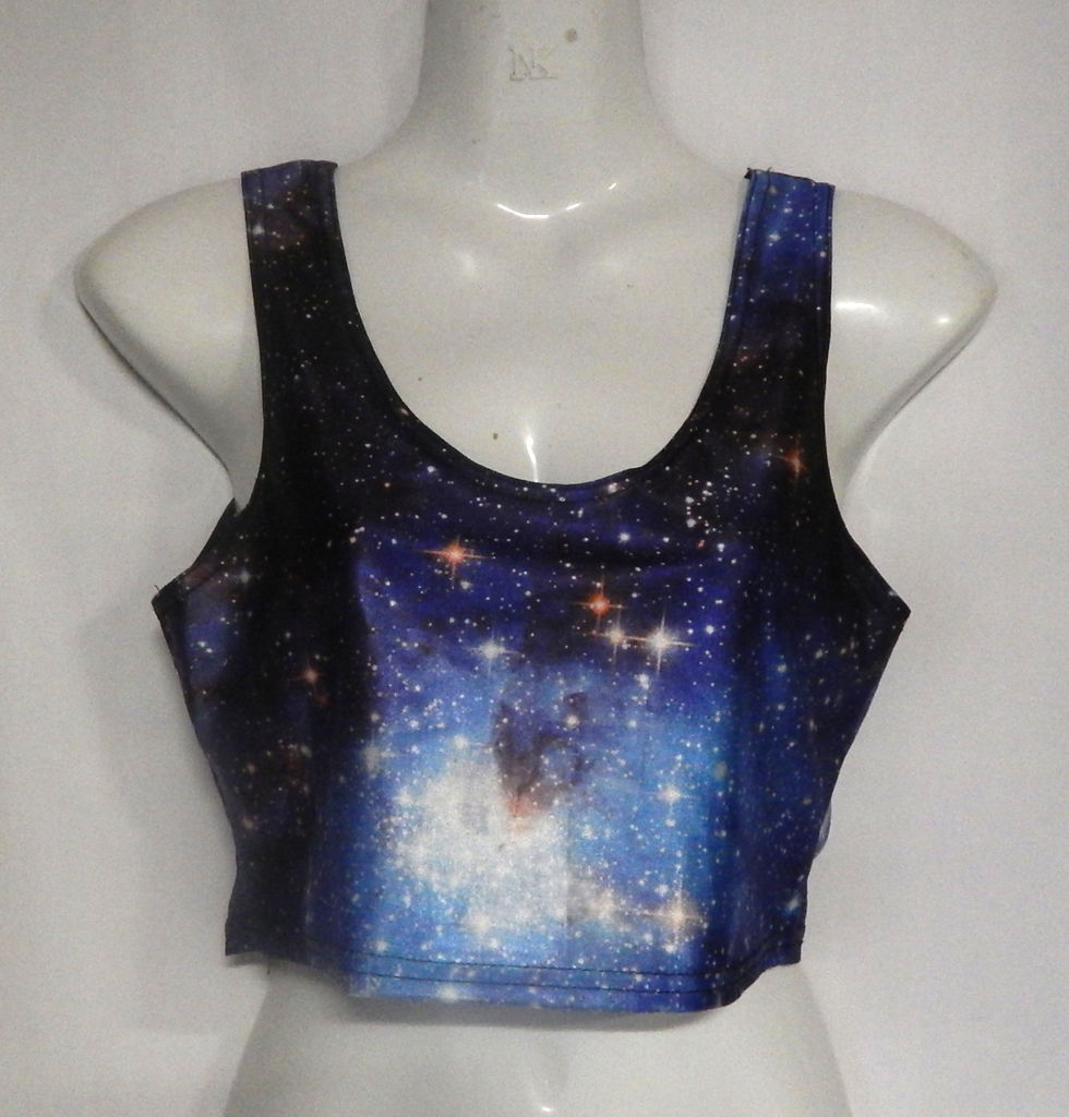 Blue Galaxy Crop Top