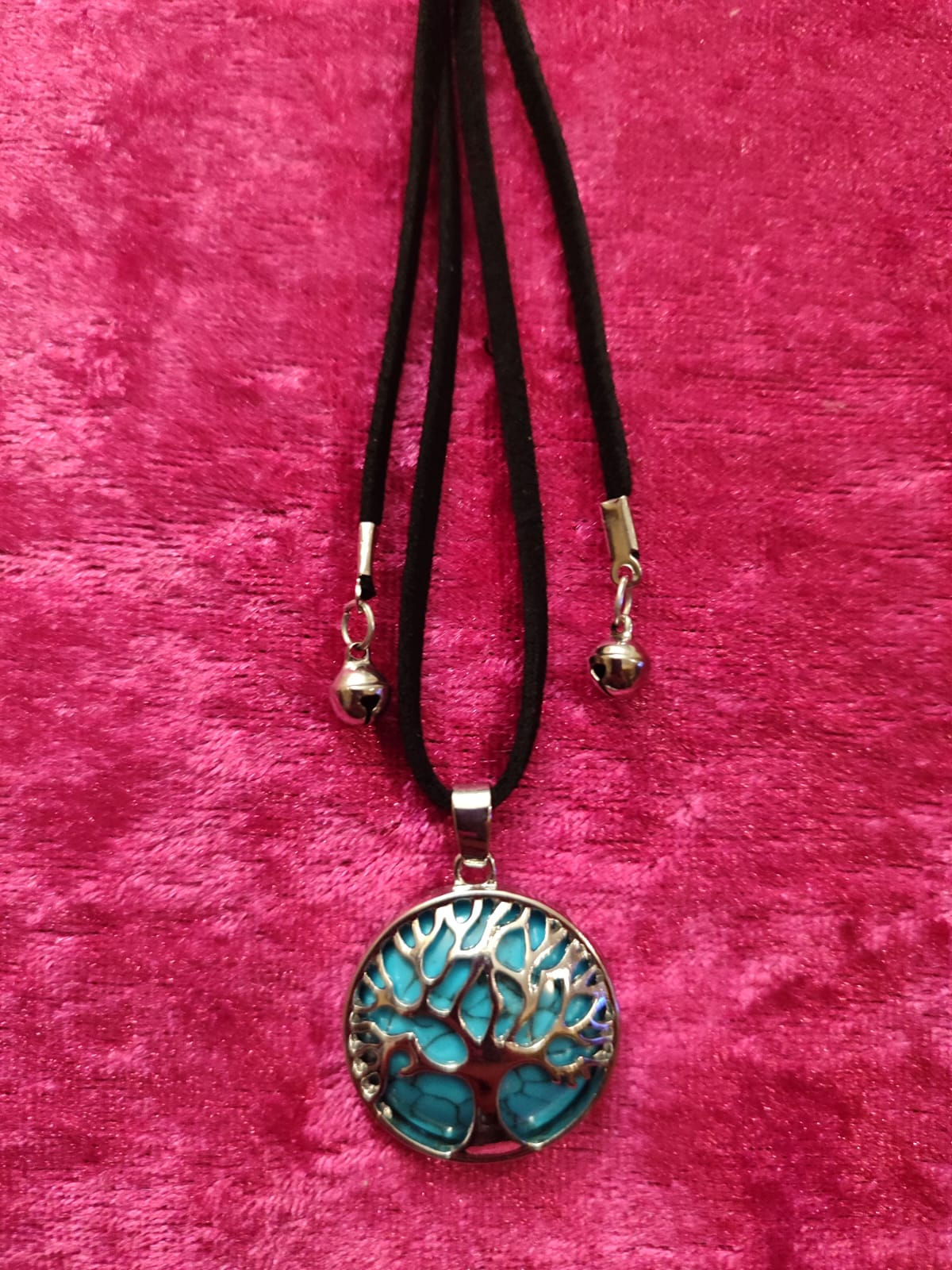 Turquoise Tree of Life Long Necklace