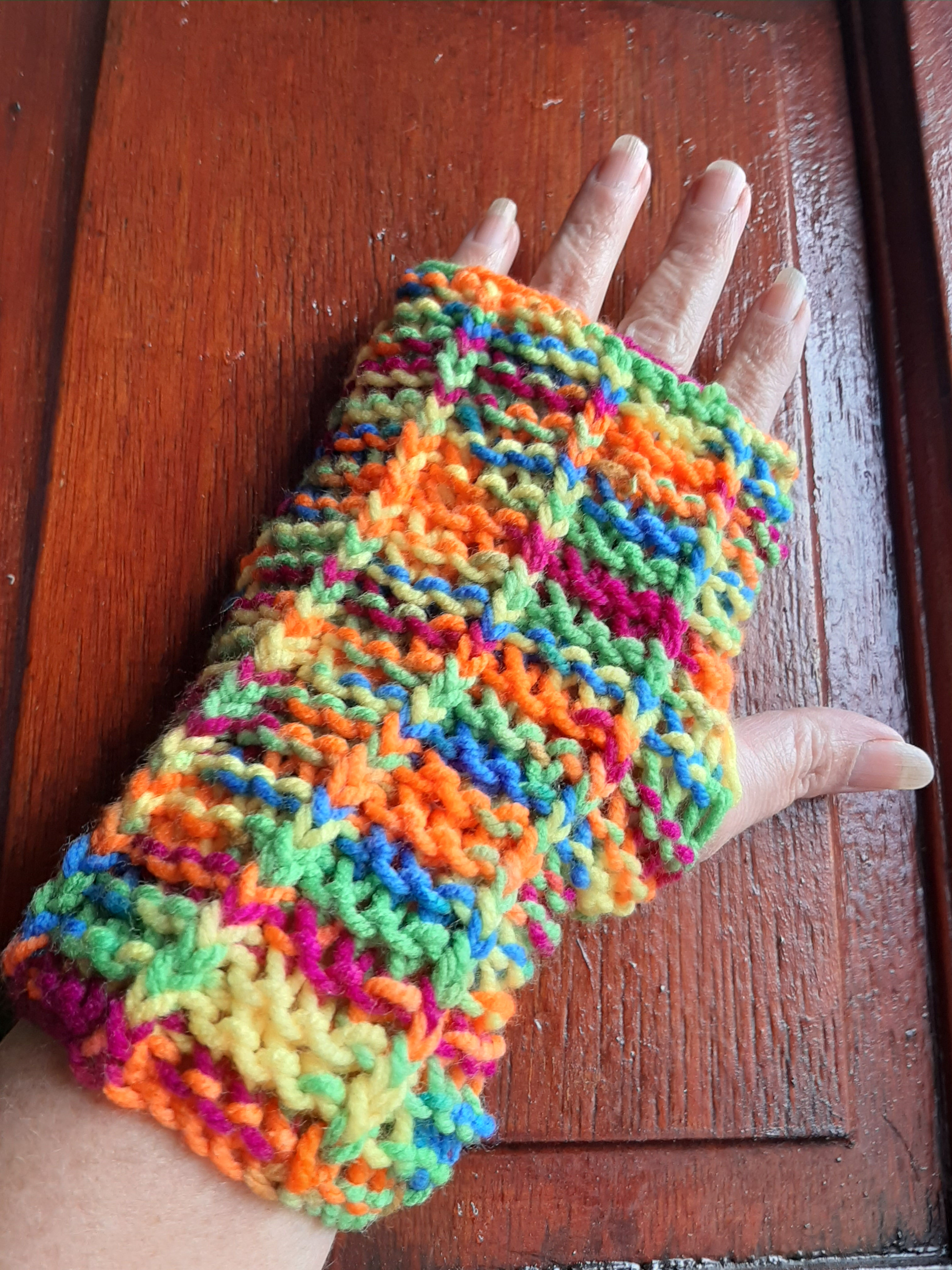 Handmade Multicolor Fingerless Gloves