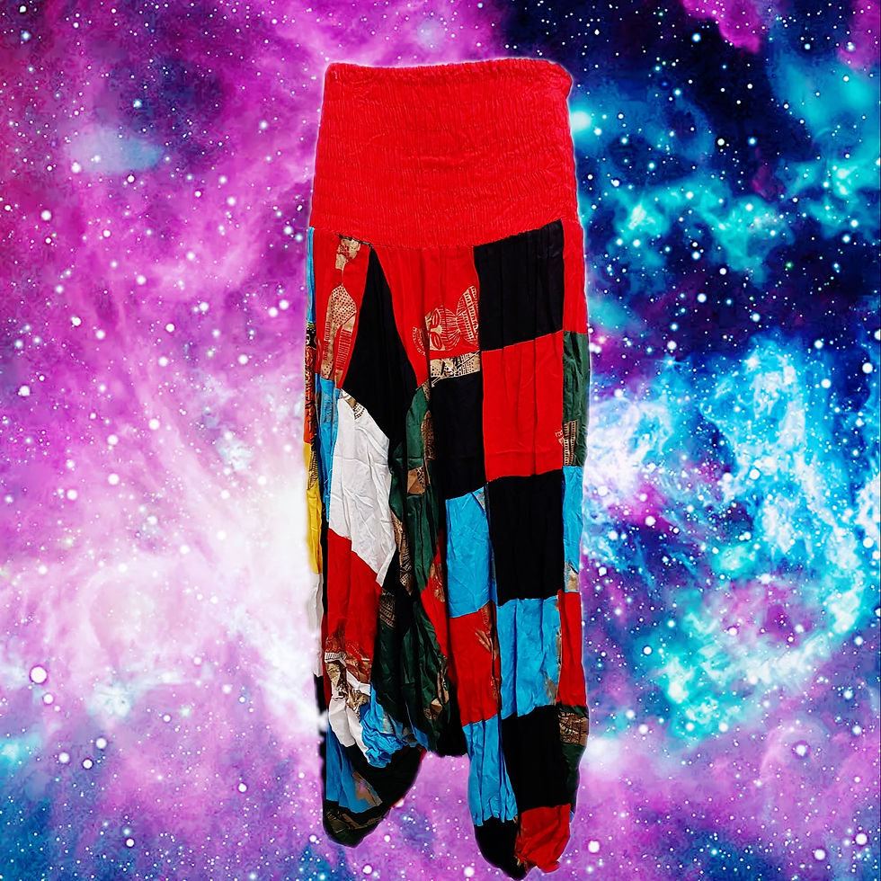 Ladies Aladin Harem Patch Hippie Pants