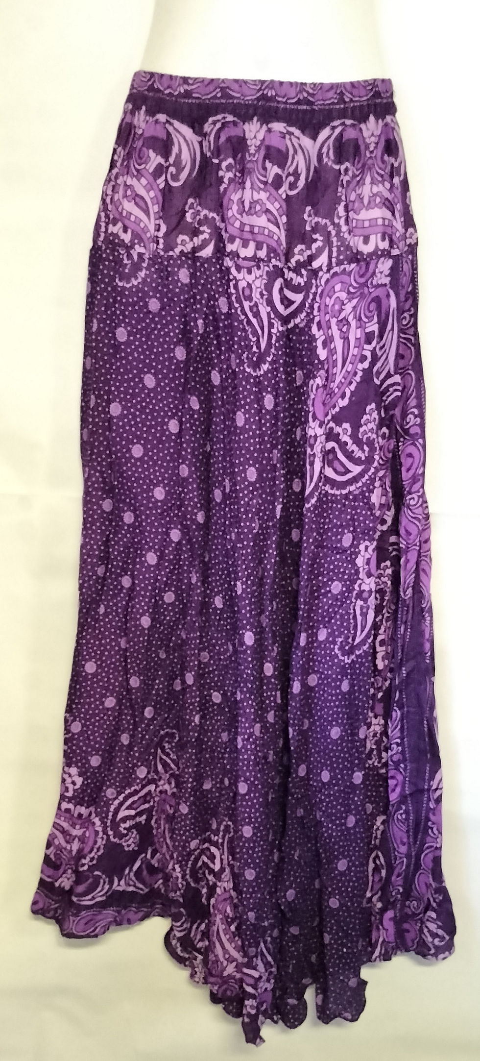 Paisley Printed Purple Long Thai skirt