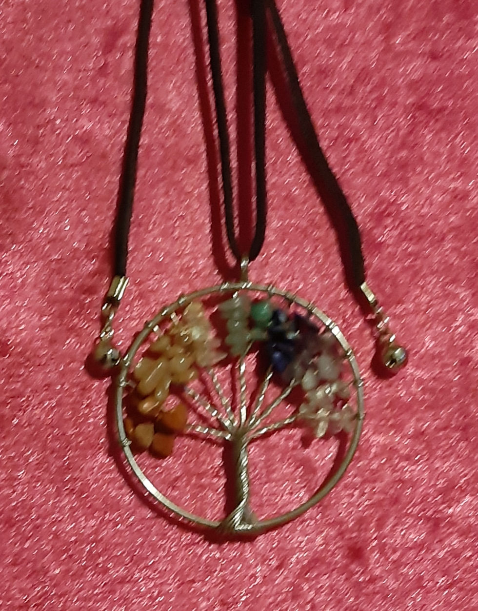Tree of Life Crystal Long Necklace