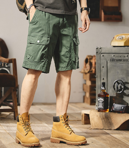 Thumbnail: Men's Casual Cargo Shorts with Multiple Pockets