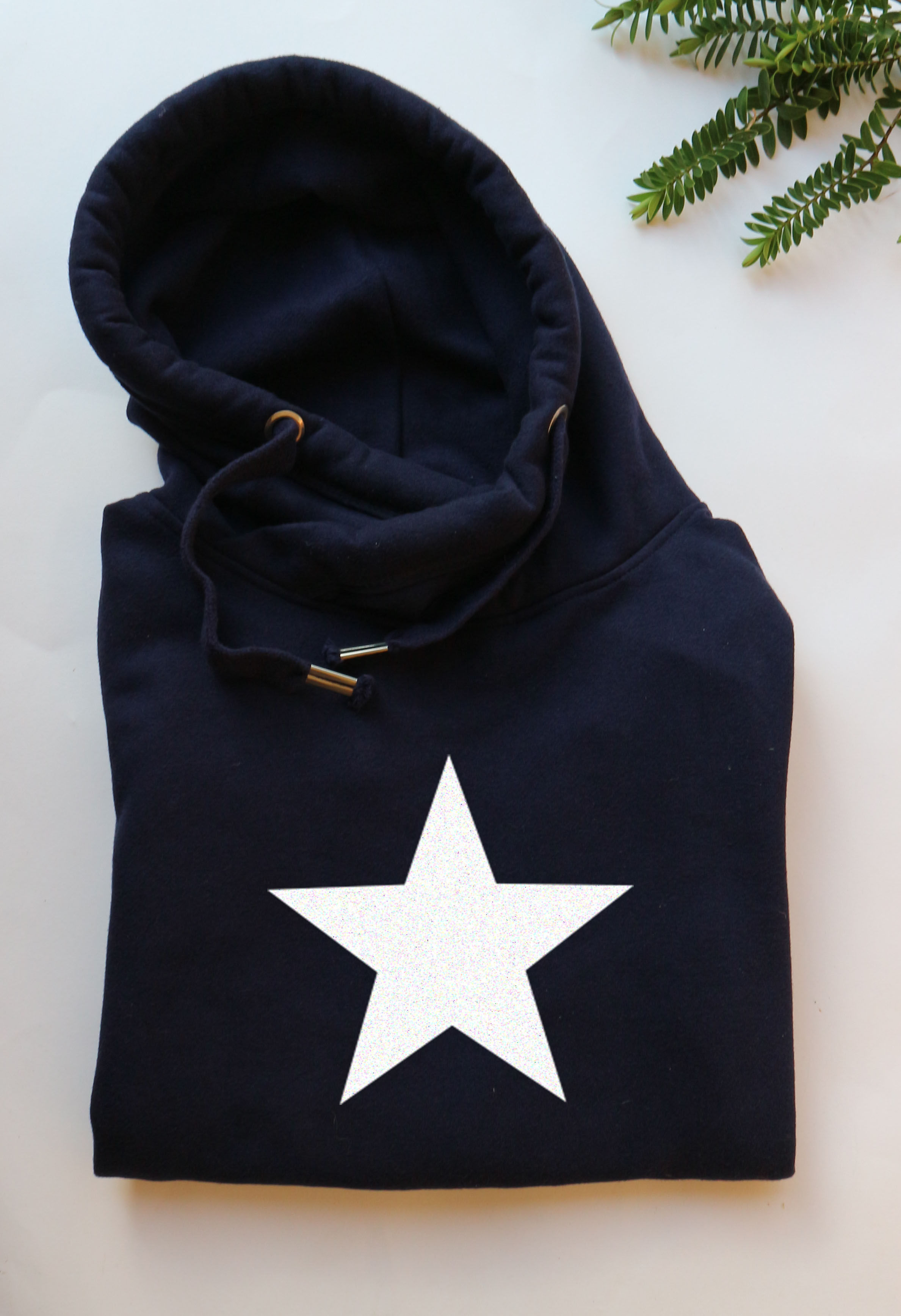 Cowl Neck Star Hoodie