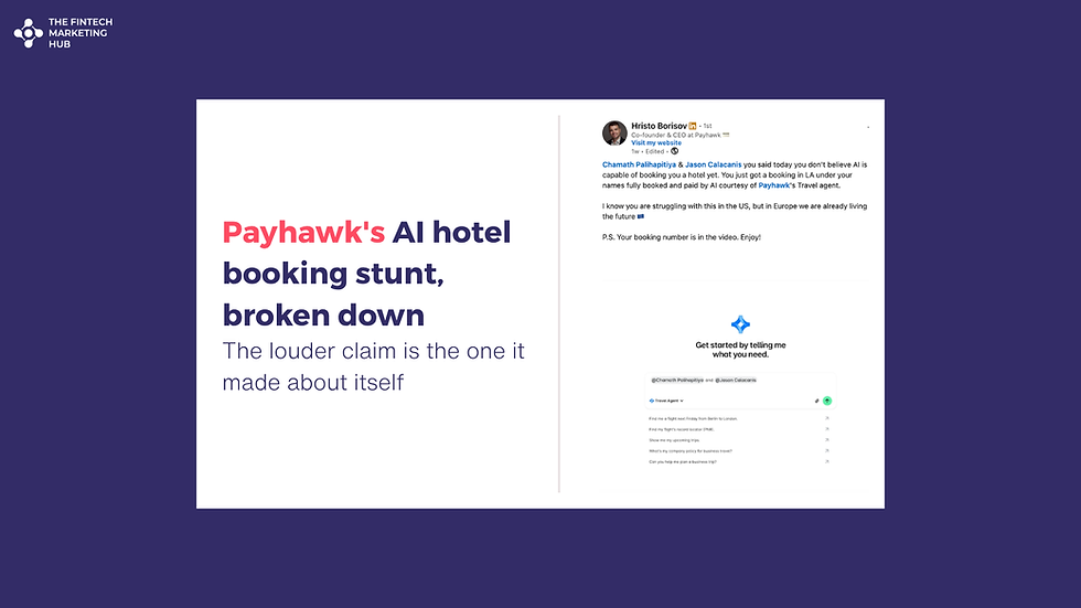 Payhawk ai hotel booking stunt