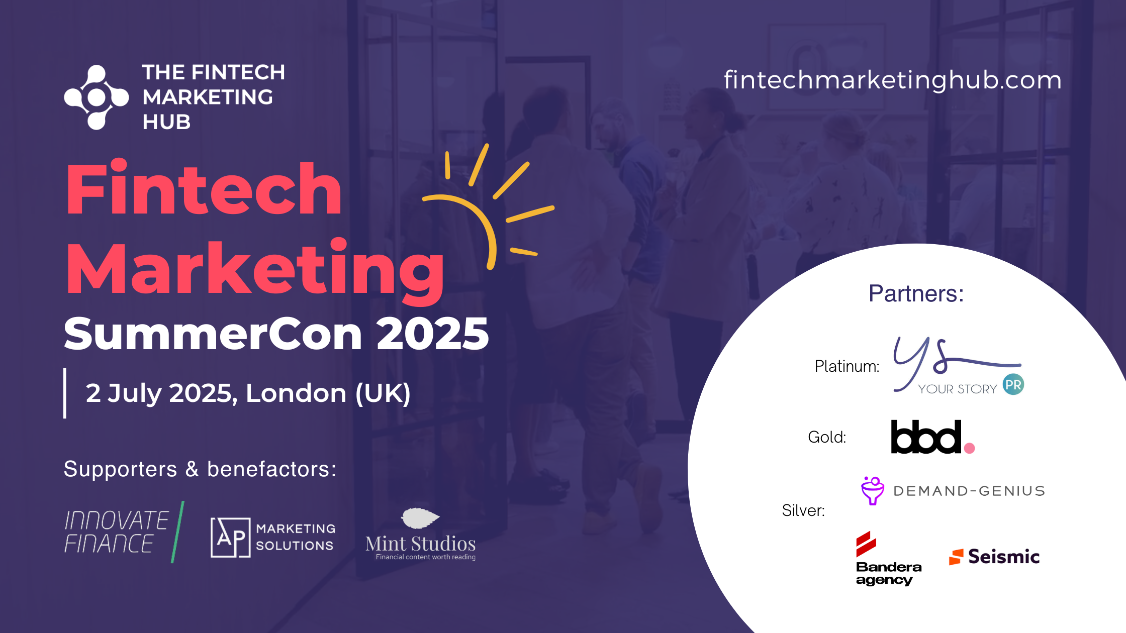 Fintech Marketing SummerCon - London 2025 — Fintech Marketing event banner