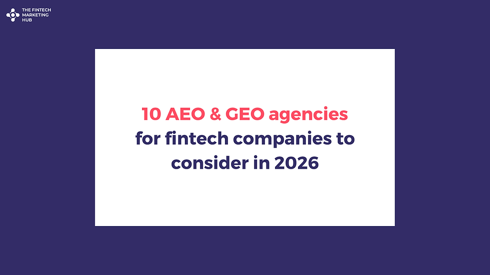 10 AEO & GEO agencies for fintech