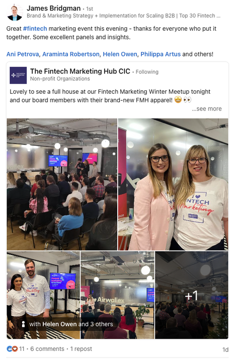 James event feedback