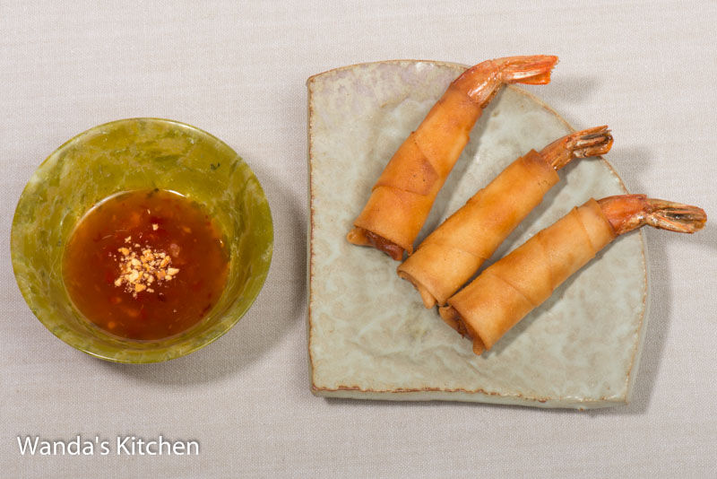 Camarão frito com molho doce/picante