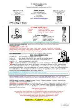 Parish Bulletin: April 6