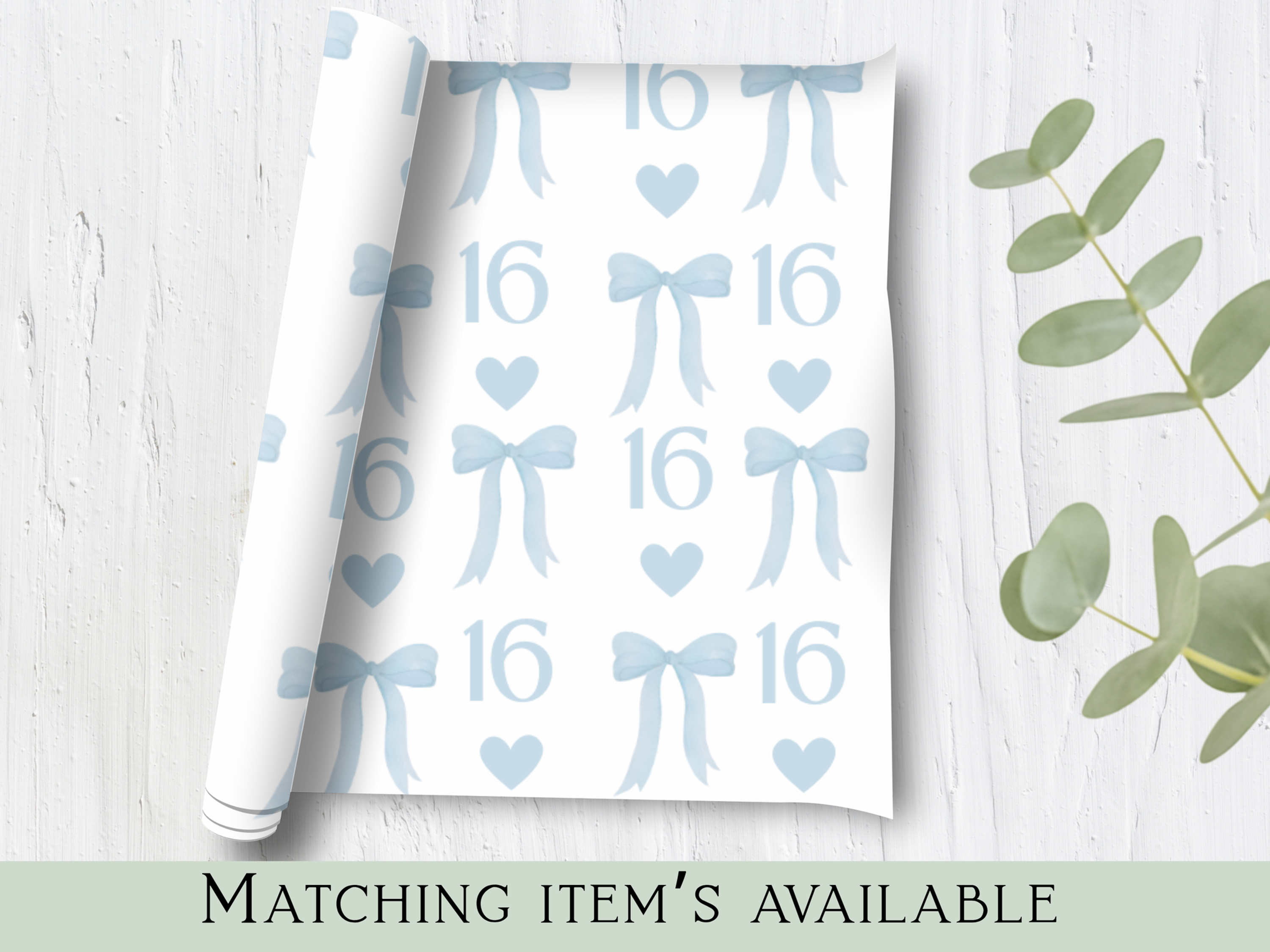 Sweet 16 Bow wrapping paper