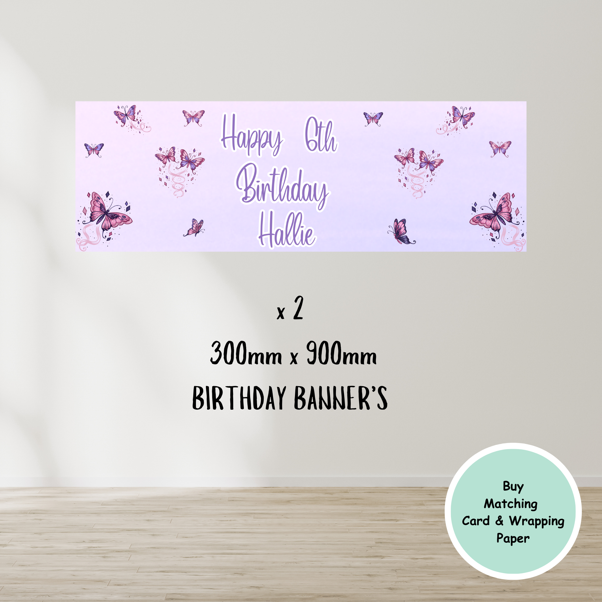 Butterfly Birthday Banner's