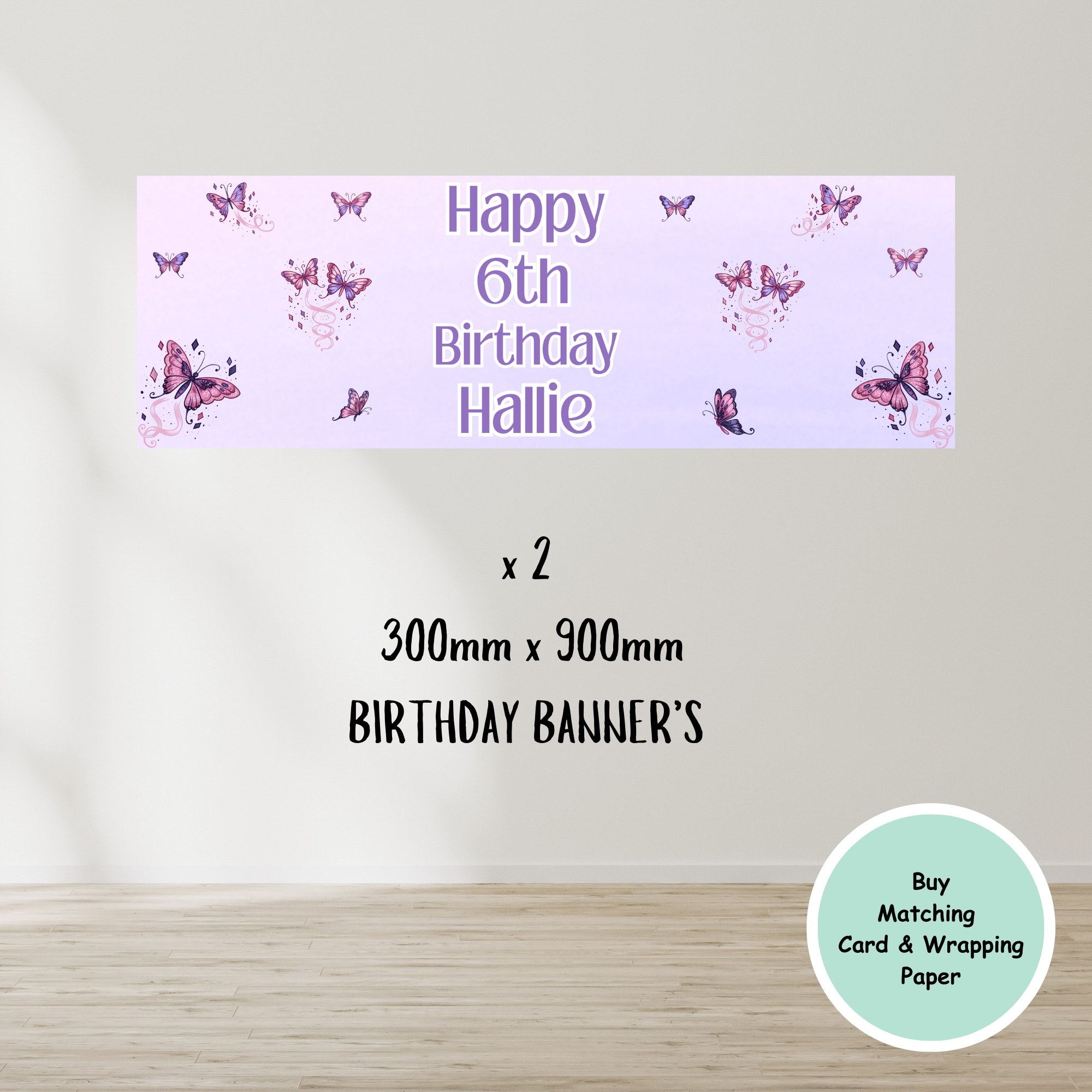 Butterfly Birthday Banner's