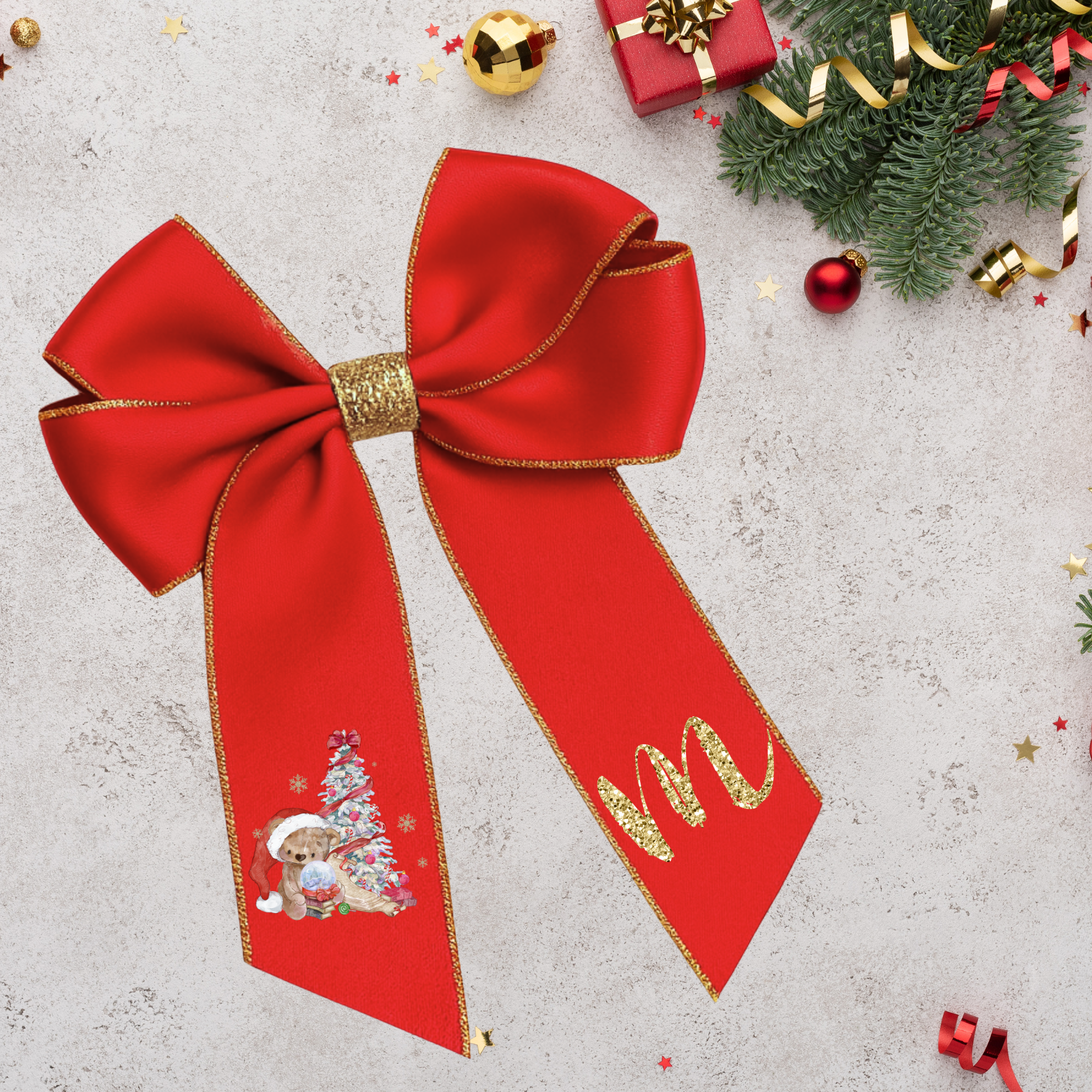 Personalised 6" Christmas Hair Bow's