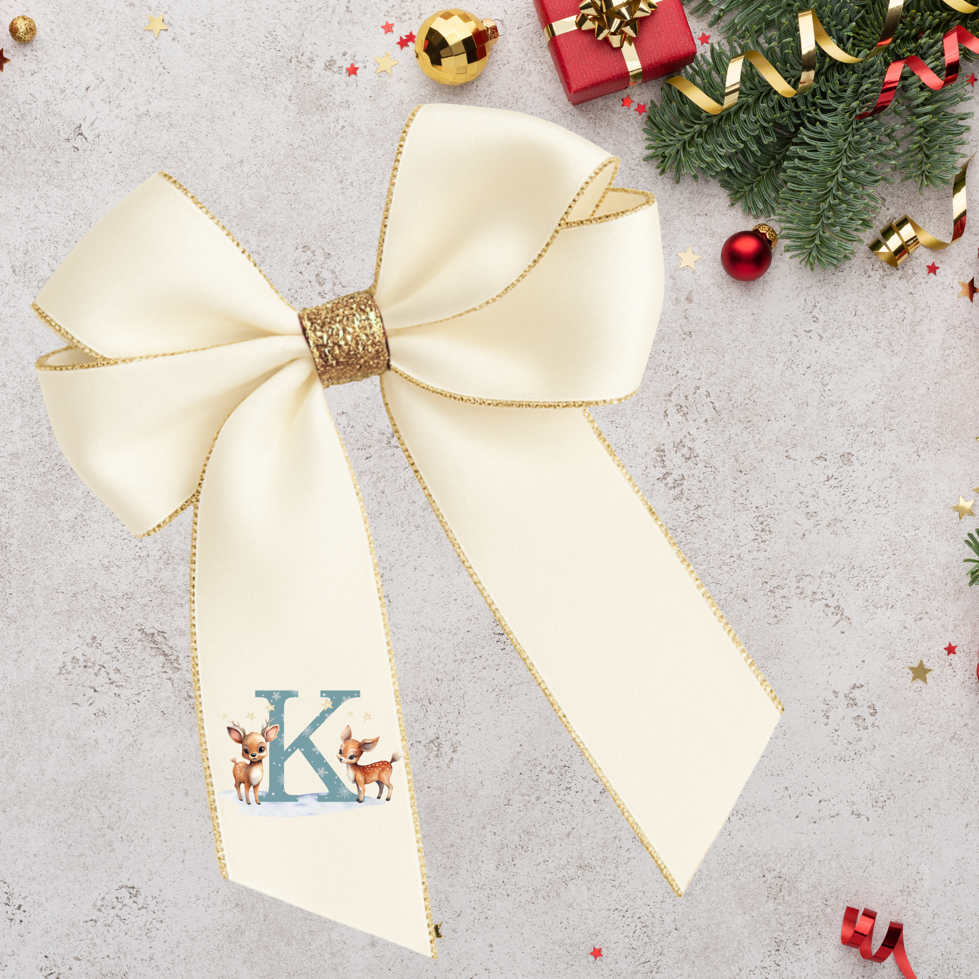 Personalised 6" Christmas Hair Bow's