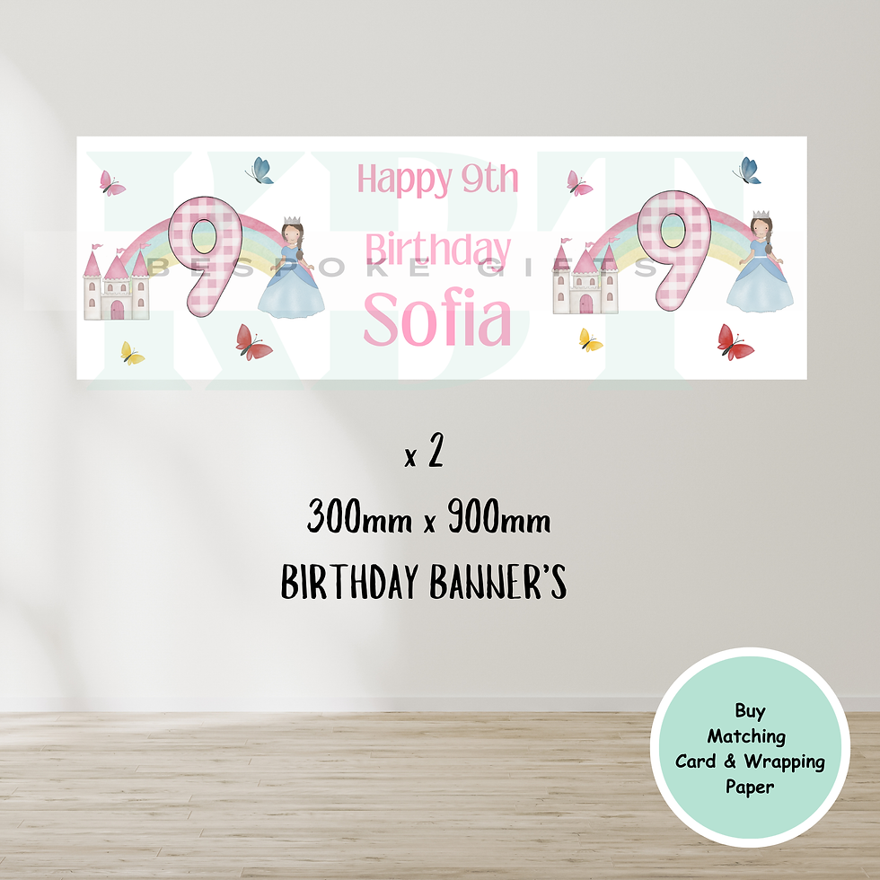 Princess birthday Banner's