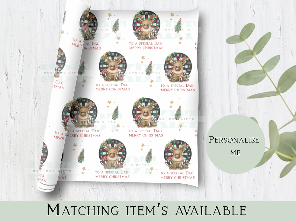 Dart's Reindeer Christmas wrapping paper
