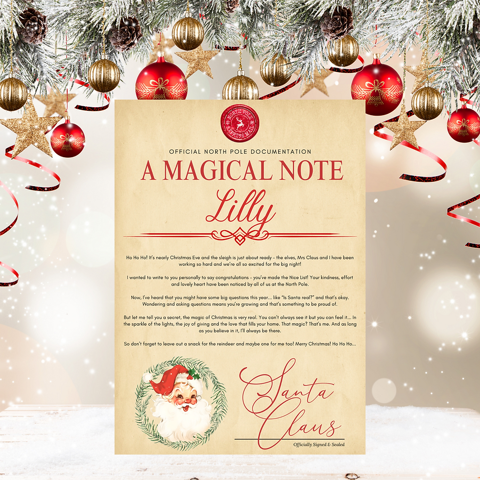 Thumbnail: Personalised A Magical Note Christmas  Santa Letter - Choose from multipl
