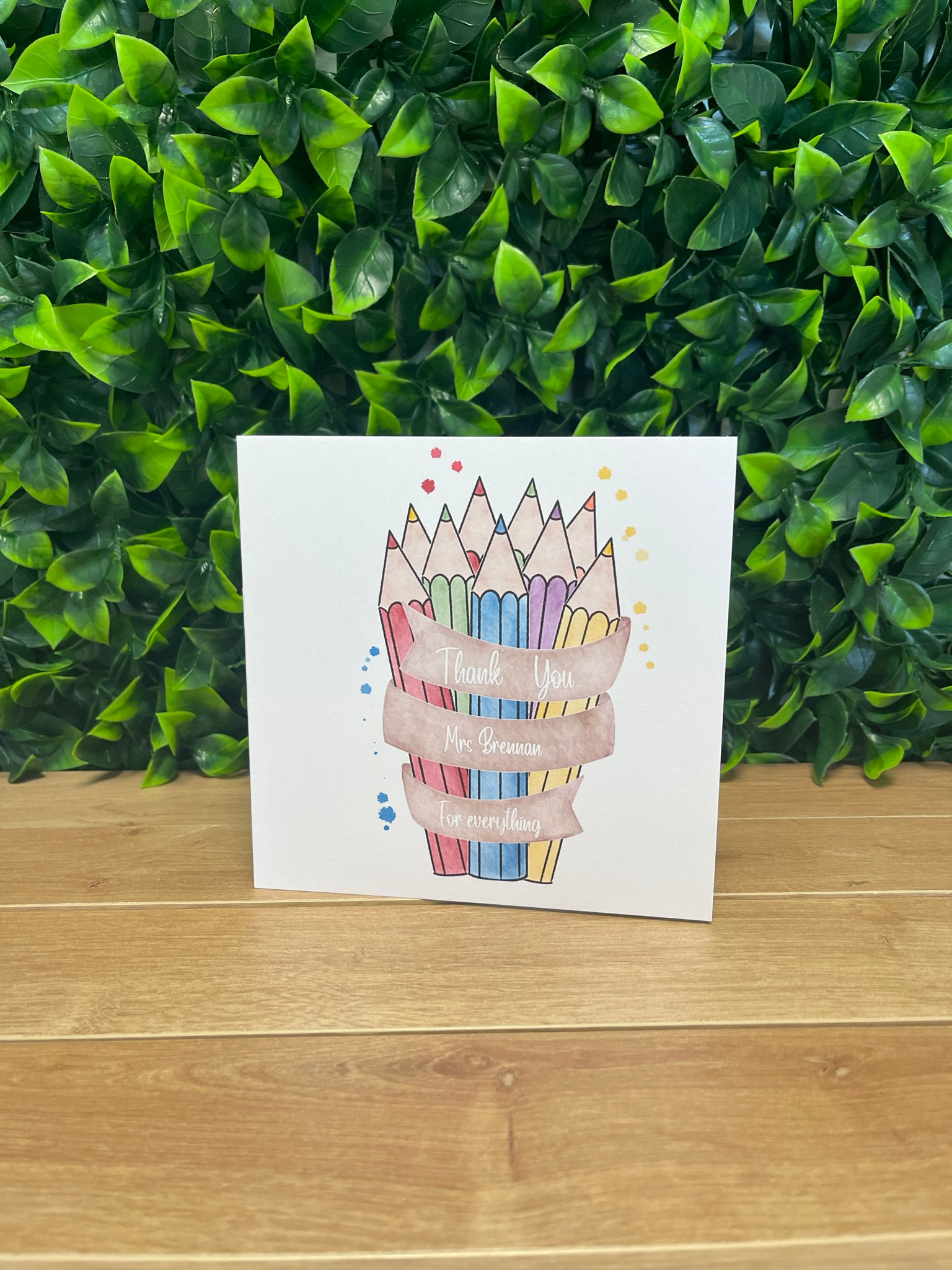 Pencil Colour's Teacher Thank You Card