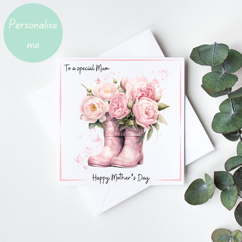 Wellington Boots Mother’s Day Card