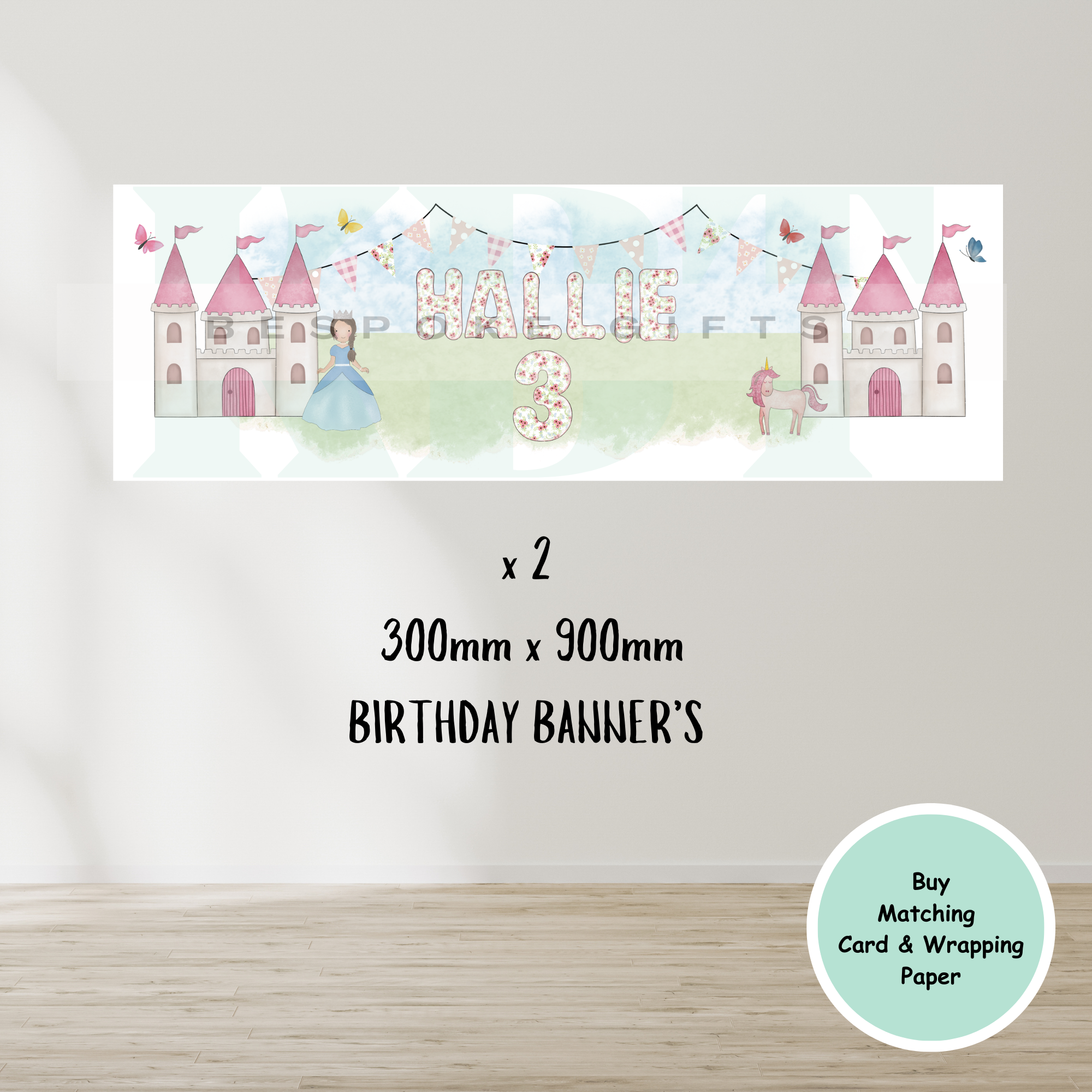Princess birthday Banner's