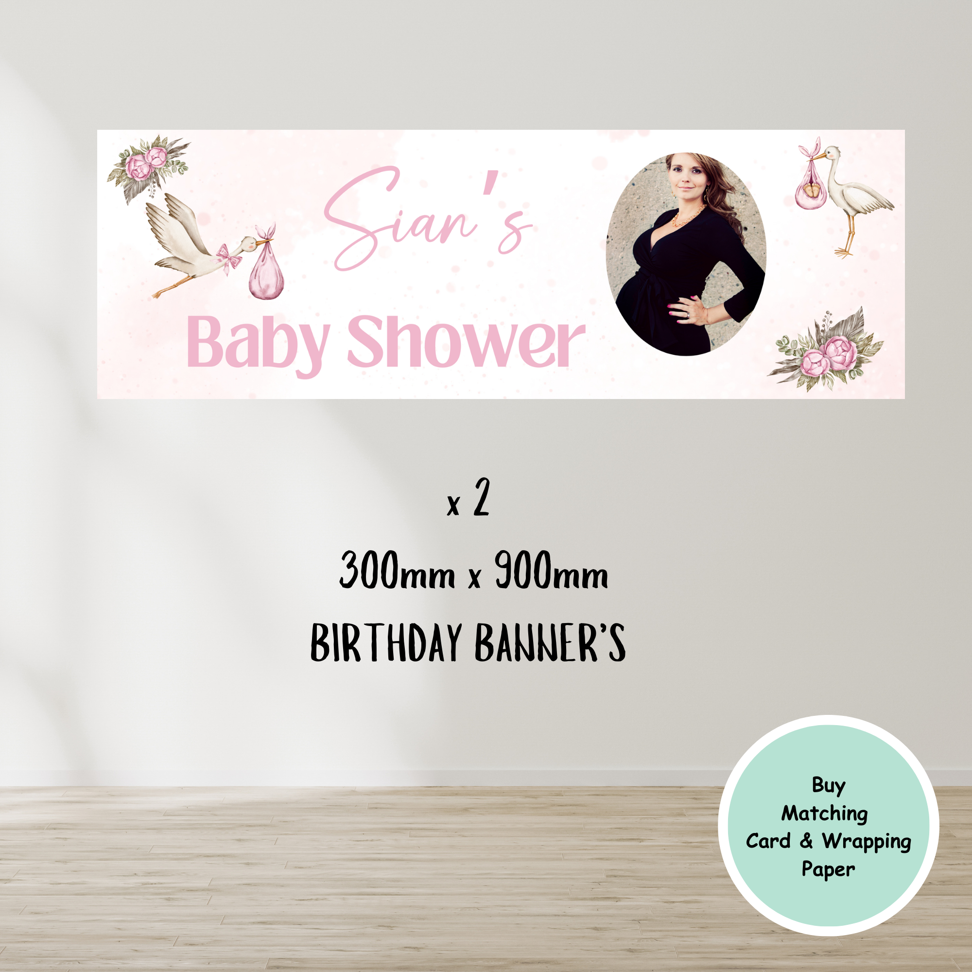 Swan baby shower Banner's