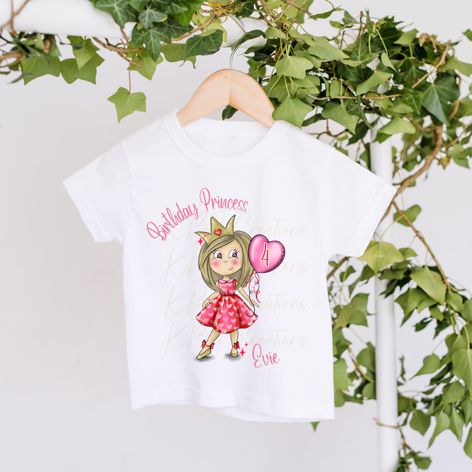 Red Fairy Princess Birthday T-shirt
