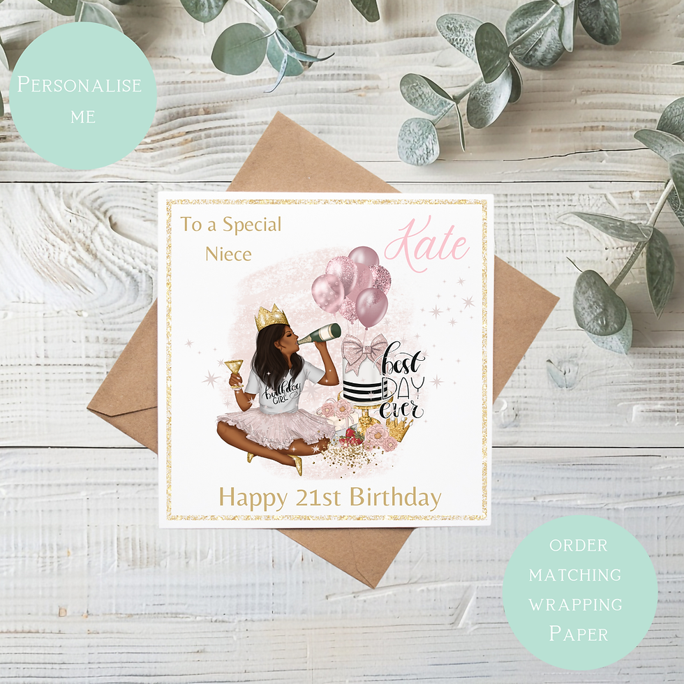 Thumbnail: Personalised Party Girl Birthday Card