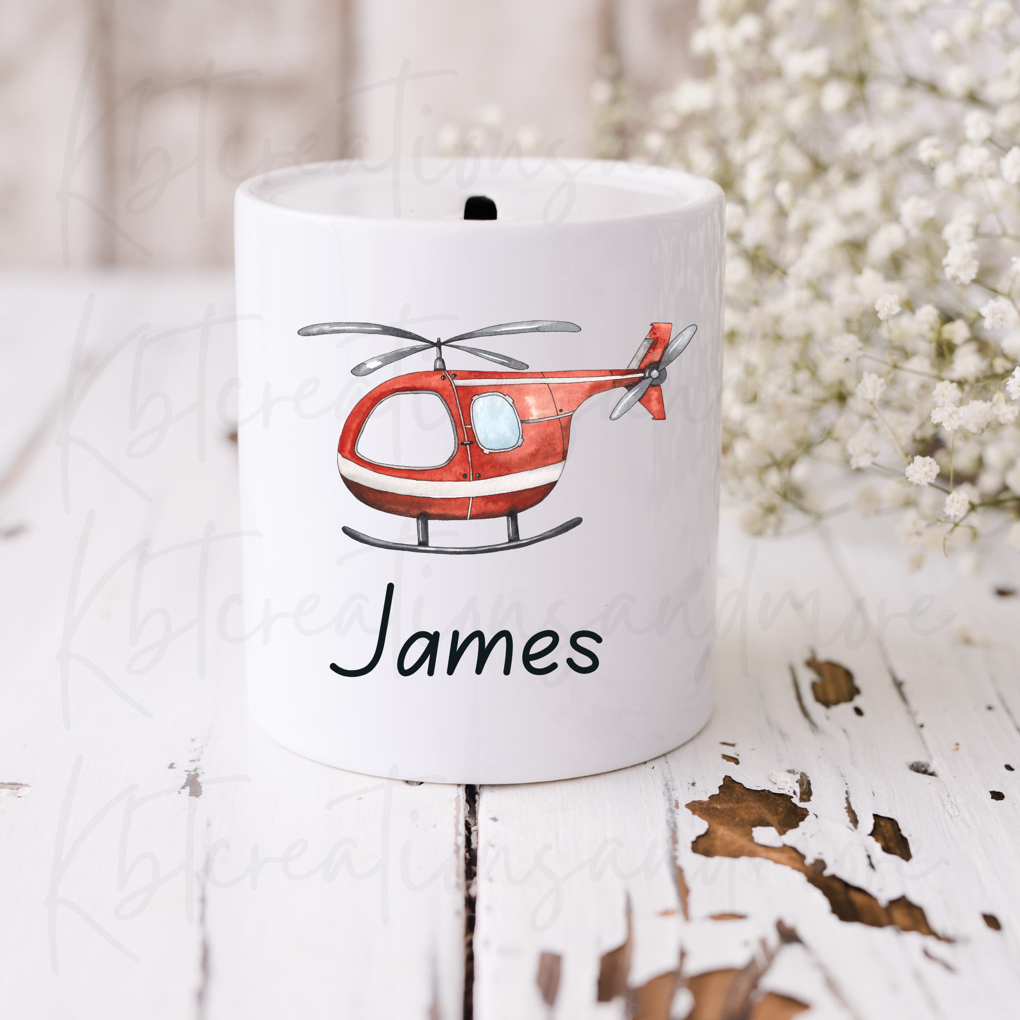 Personalised Helicopter Money Box
