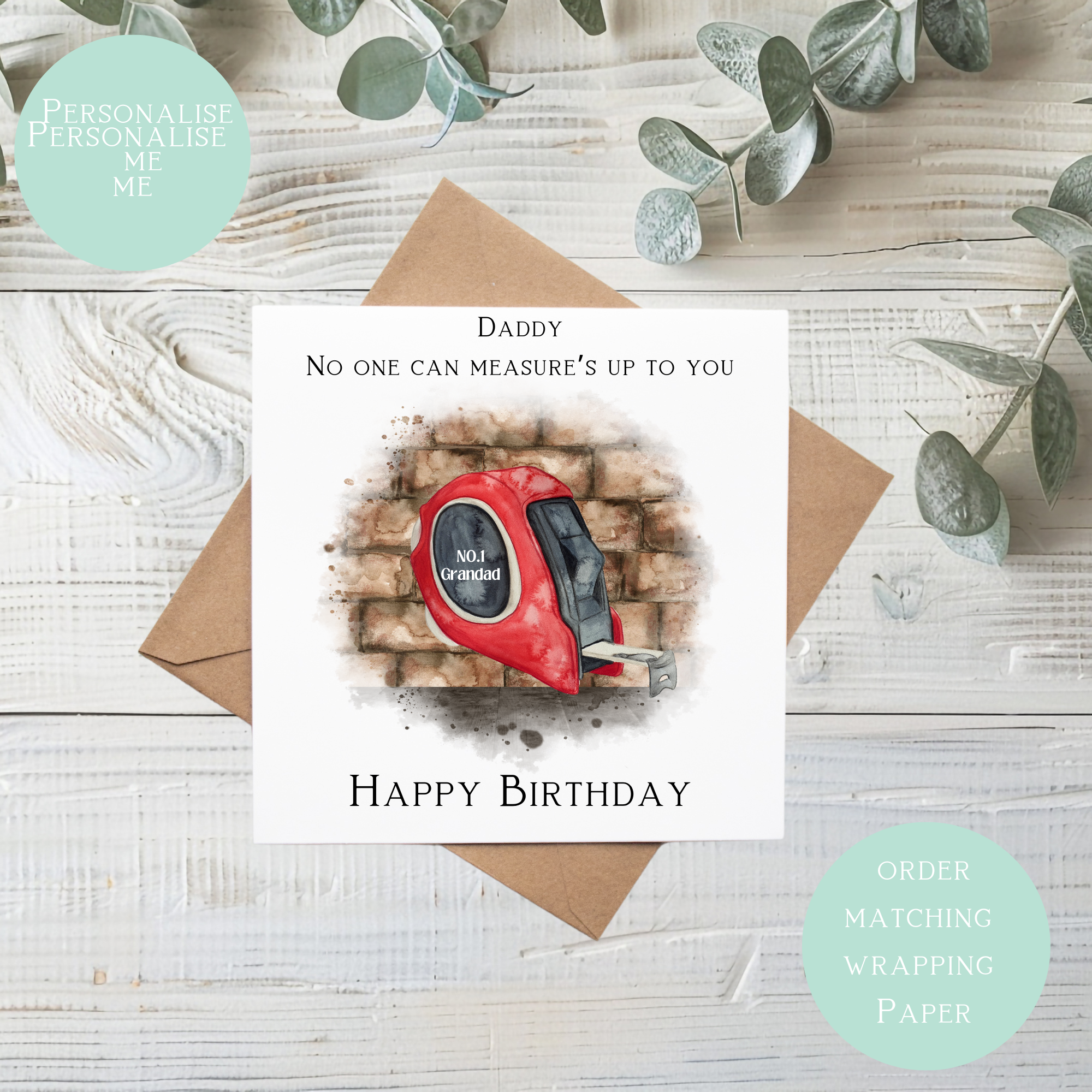 No one can measure up to you birthday card