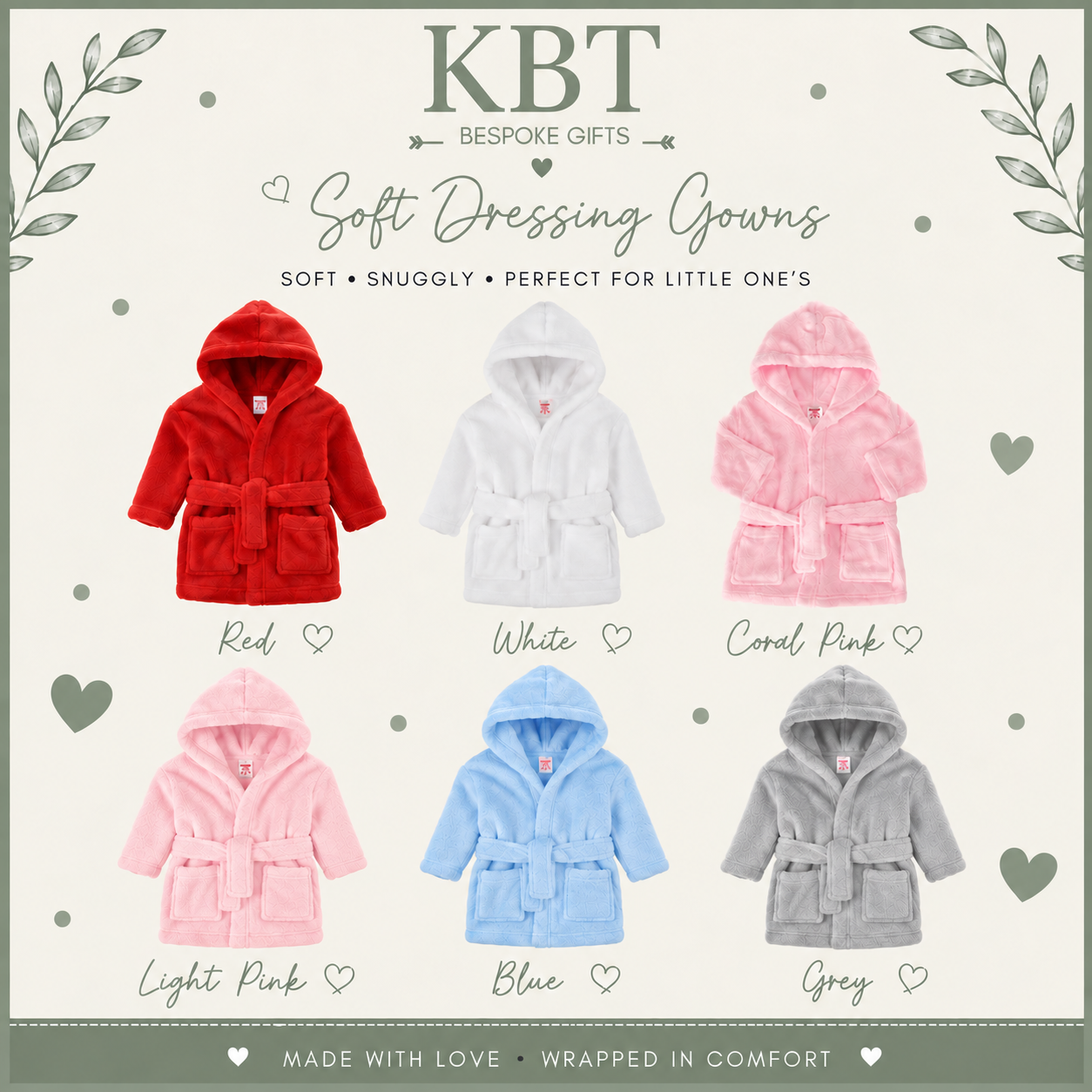 Children's Embroidered dressing gown