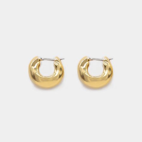 Organic Gold Hoop Earring
