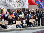Protesting the US-Japan-Philippines trilateral summit meeting