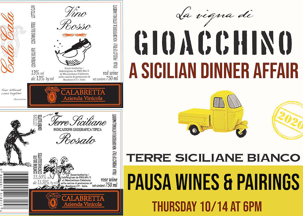 PAUSA Wines & Pairings: A Sicilian Dinner Affair